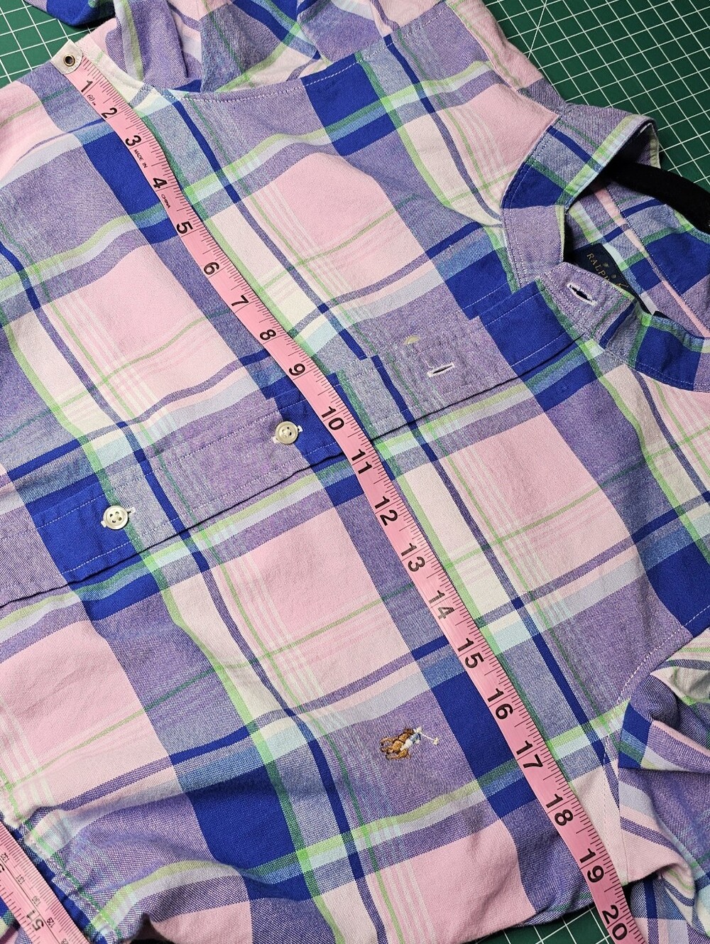 Ralph Lauren Pink, Blue  Plaid Shirt Dress - Picture 7 of 14